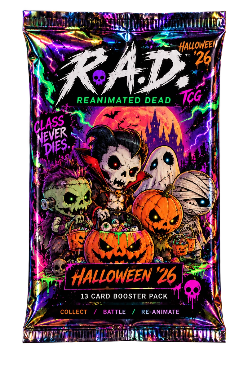 Halloween Haul foil pack featuring Count Deadula, Pumpkinhead and the Halloween crew