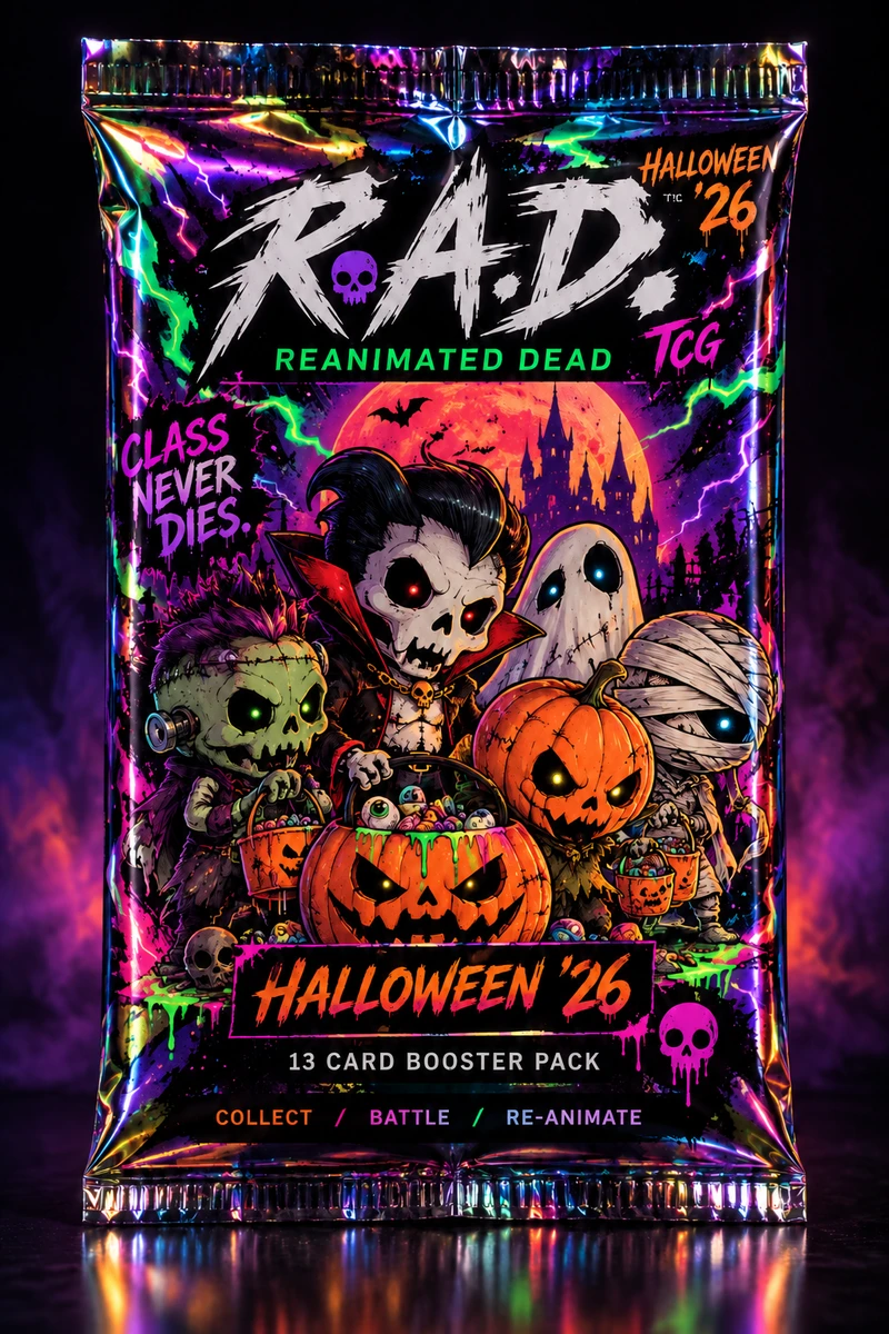 Halloween Haul foil pack featuring Count Deadula, Pumpkinhead and the Halloween crew