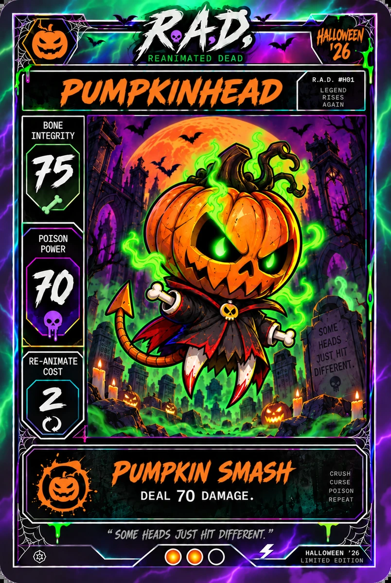 Pumpkinhead Halloween game card